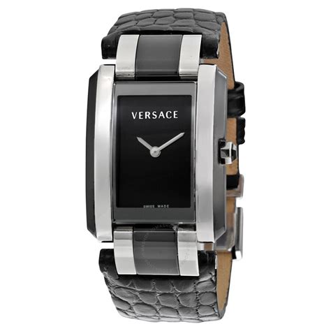 versace ladies watch era 70q99d009 sc09|Versace Era Black Dial Black Leather Ladies Watch 70Q99D009 .